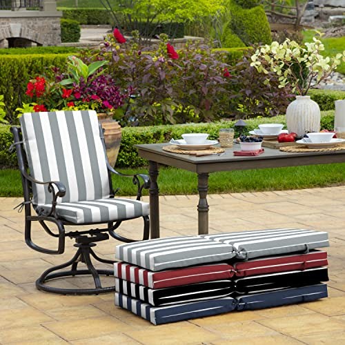 Arden Outdoor Esszimmer Stuhl Kissen, Steingrau Cabana Streifen 20 x 20 Hochlehner - Bild 4 von 8