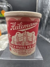 HEILEMANN'S FRENCH RIVIERA ICE CREAM PINT CONTAINER Jefferson Wisconsin Wi 