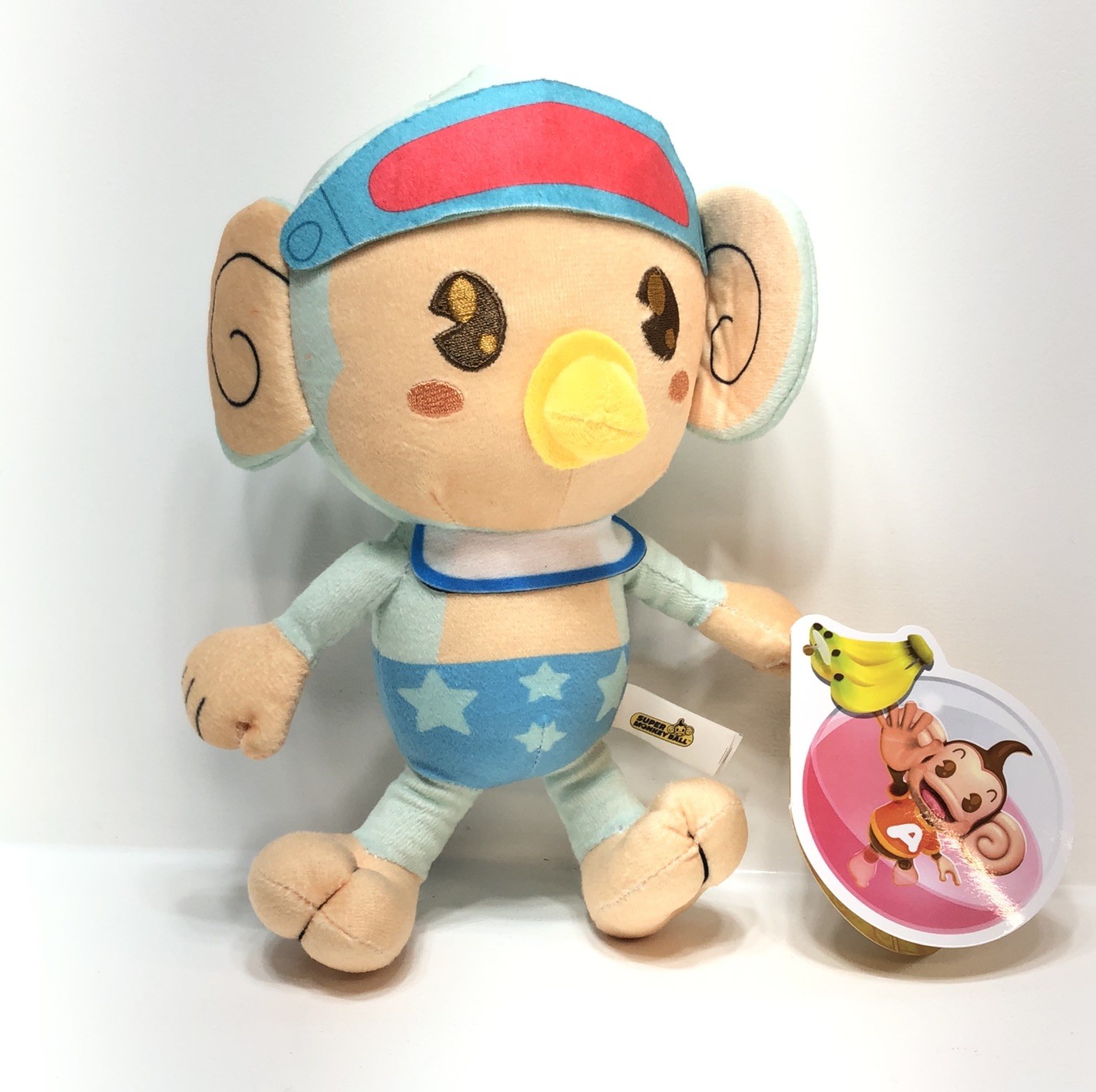 Super Monkey Ball Game BABY Stuffed Animal Plush Toy 9&rdquo; NEW NWT