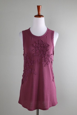 #ad SUNDANCE Catalog NWT Aliso Embroidered Floral Applique Tank Top Size Medium $31.99