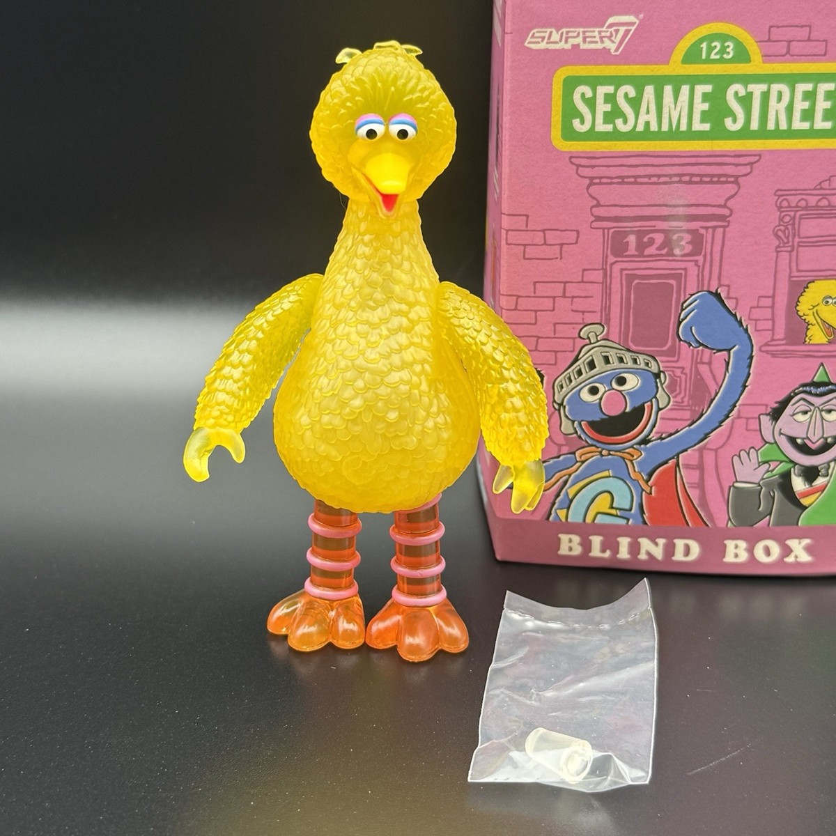 Super7 Sesame Street Big Bird Reaction Figure Translucent Blind