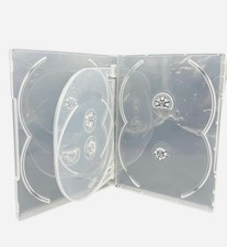 6 Way Clear 14mm DVD CD 6 Disc High Quality Mint New Replacement Case