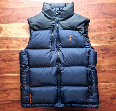 Original Polo RALPH LAUREN Herren Daunen Weste Navy blau neuwertig Gr. M