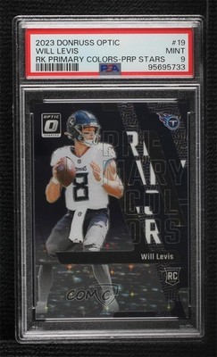 2023 Donruss Optic Purple Stars Prizm 8/25 Will Levis PSA 9 MINT Rookie RC v9t