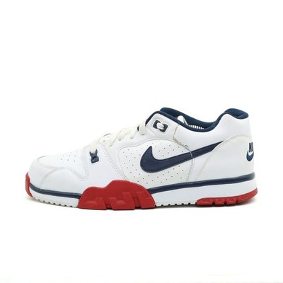 Nike Herren Air Tech Challenge 2 Schuh Weiß/Dunkelblau/Rot Edition Sneaker EU 43