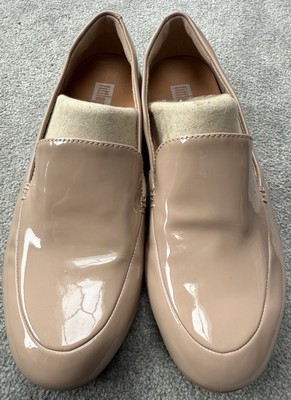 Lena Fitflop Patent Loafers Fitflop Lena Patent Taupe Leather