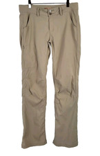 PrAna Women's Pants Regular Inseam Sz-10 Outdoor Hiking Roll Up Camping Brown