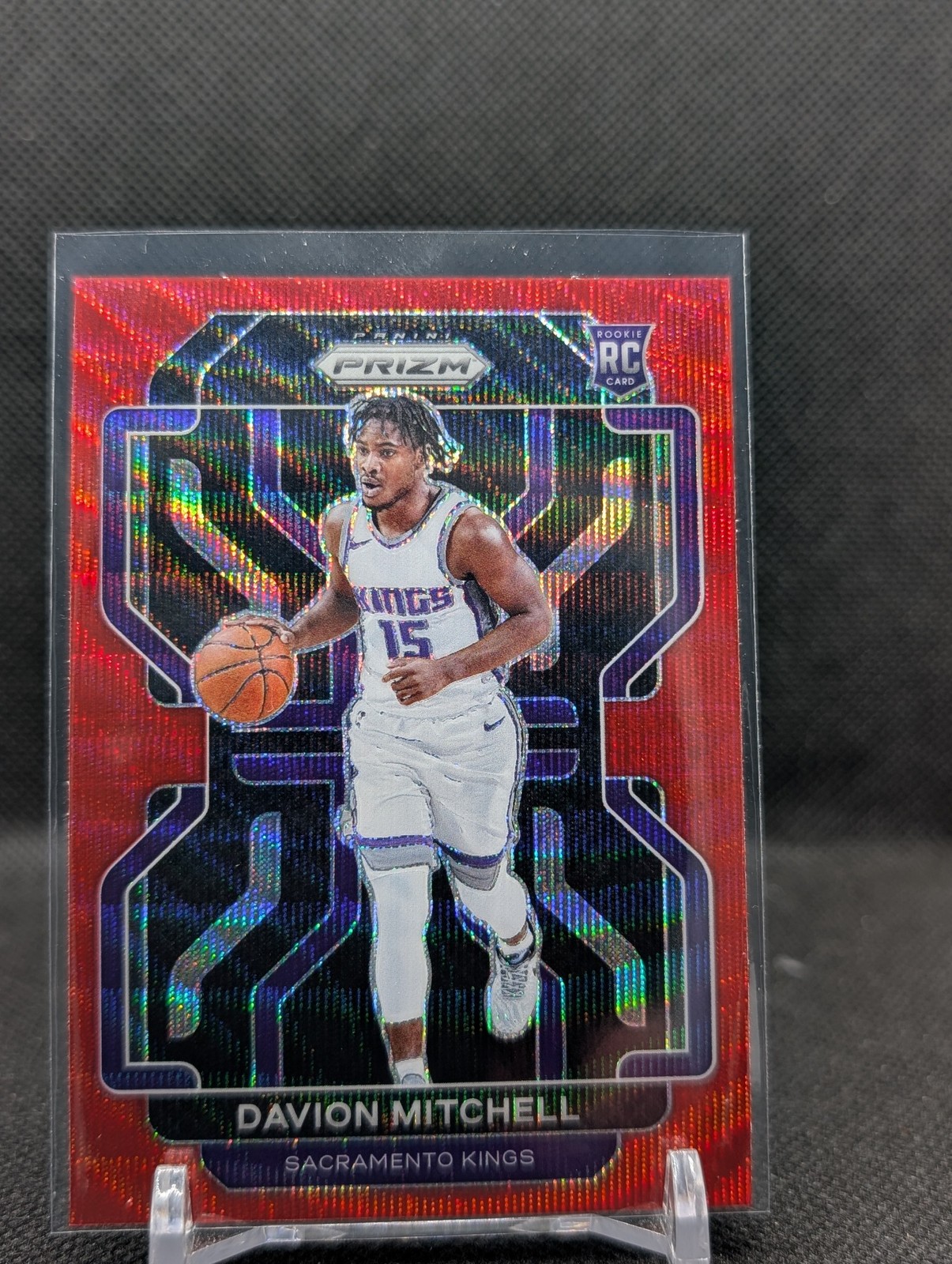 2021-22 Panini Prizm #312 Davion Mitchell Ruby Wave