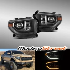 For 2014-2021 Toyota Tundra PRO-Series G2 Projector Headlights Black