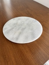 Genuine Marble 8  Round Thin Trivet, Cheese B...