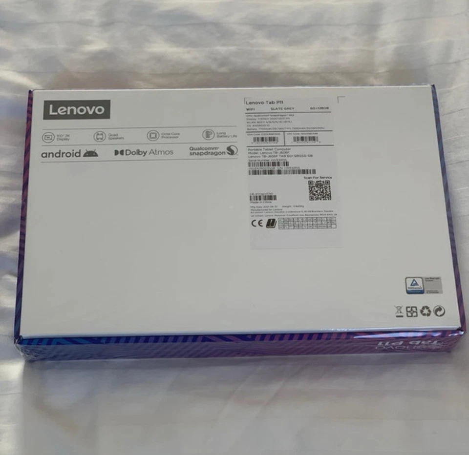 Lenovo Tab P11 Tablet 11.0” 2K 6GB RAM 128GB WiFi Slate Grey Brand New Sealed - Image 2 of 2