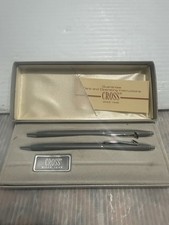Vintage, Cross Ball Pen Pencil Set Gray, 2101 w/Box NOS NEW
