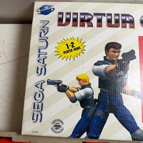 Virtua Cop 1 Or 2 Sega Saturn, 1995 Complete Big Box With Stun Gun Controller