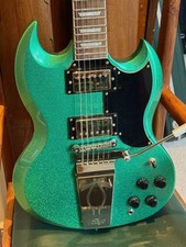 Vintage VS6 30th Anniversary guitar Green holoflake Limited edition now sold out