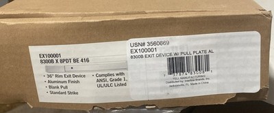 Tell Manufacturing 8300B 36'' Aluminum Universal Reversible Rim Exit Device
