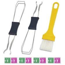 3 Pack Keycap Puller Kit Keyboard Key Remover Switch Puller with Cleaning Brush