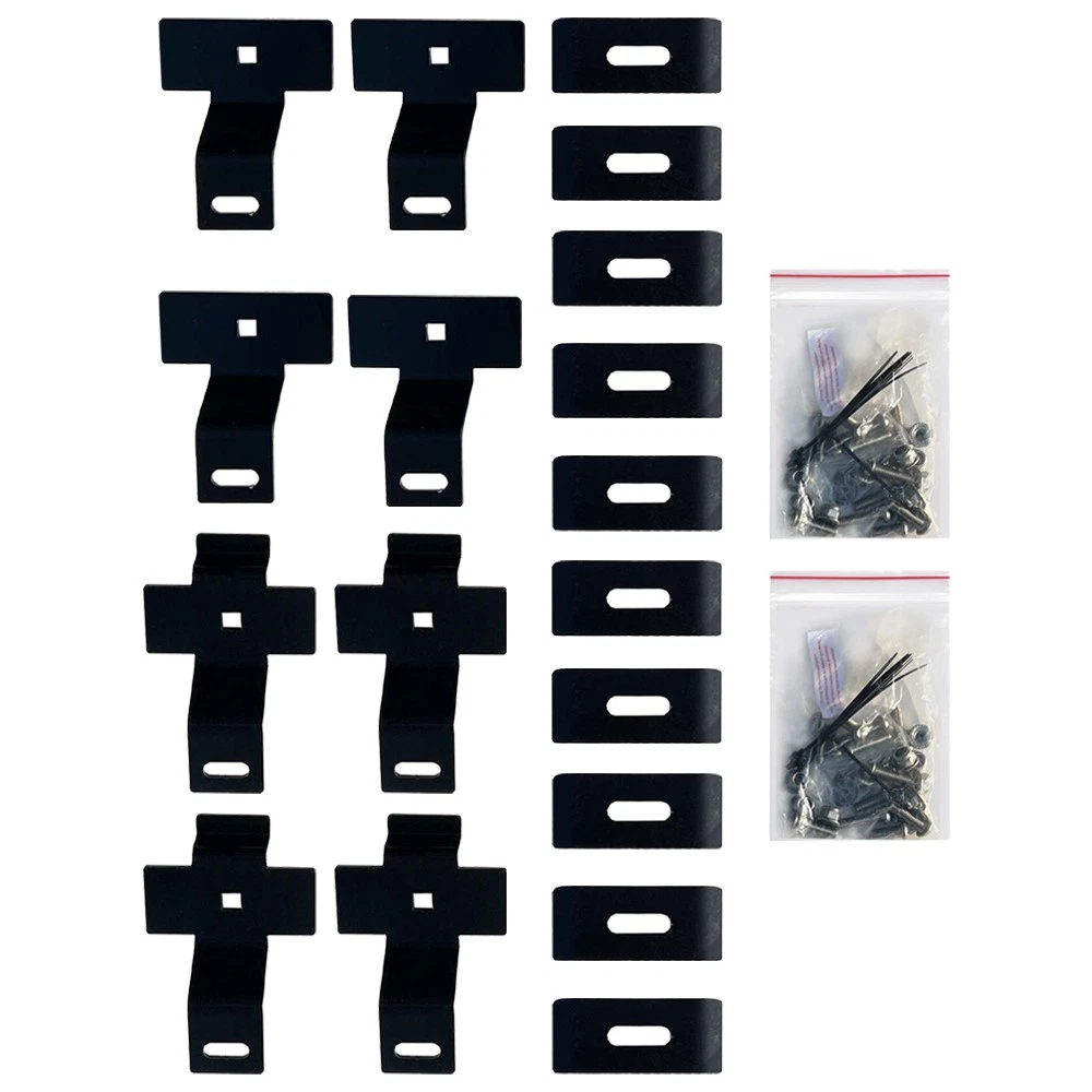 Wattstone ZaunPV Montagepaket für 2x PV-Modul - TL-Halter Schwarz M2B