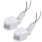 2pcs PIR Motion Sensor Switch Wall Light Switch For Detection Distance: 5m-11m