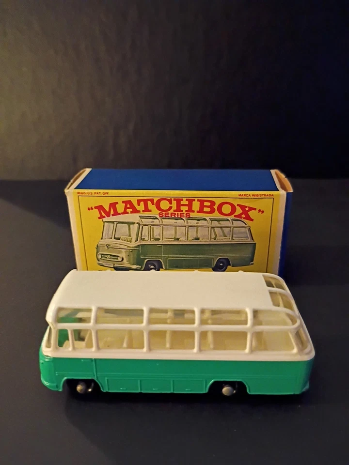 火柴盒 #68B 梅赛德斯蔻驰绿松石 1965 VN/全新原装 E1 盒 — 第 3/4 张图片