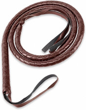 Handmade Faux Leather Brown Whip Halloween Costume Accessories