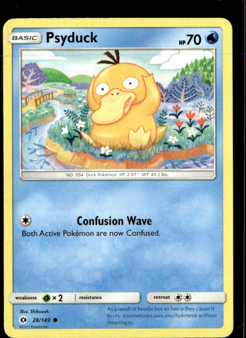 Pokemon Psyduck 28/149 Sun Moon Base Set Non Holo Common 5 Card Lot