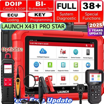 LAUNCH X431 PRO STAR PRO ELITE Scanner Bidirectional Scan Tool Key Coding CANFD