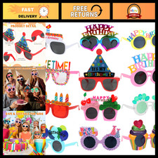 12pcs Birthday Sunglasses - Fun Photo Booth Props, Novelty Party Supplies for Ad