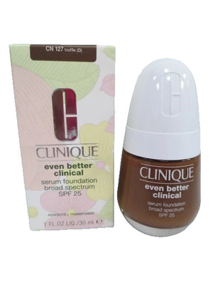 CLINIQUE EVEN BETTER CLINICAL SERUM FOUNDATION CN 127 TRUFFLE (D) 1 OZ BOXED