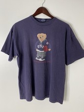 POLO Ralph Lauren Men s Polo Bear Basketball USA Graphic Short Sleeve Shirt L