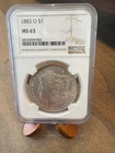 1883-O Morgan Silver Dollar – NGC MS63 – 90% Silver
