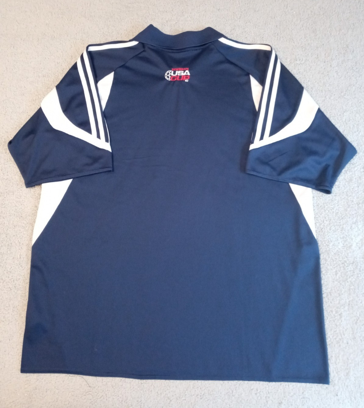 VTG 2003 adidas Schwan's USA CUP blue SS climalite jersey/shirt size XL - RARE thumbnail 2