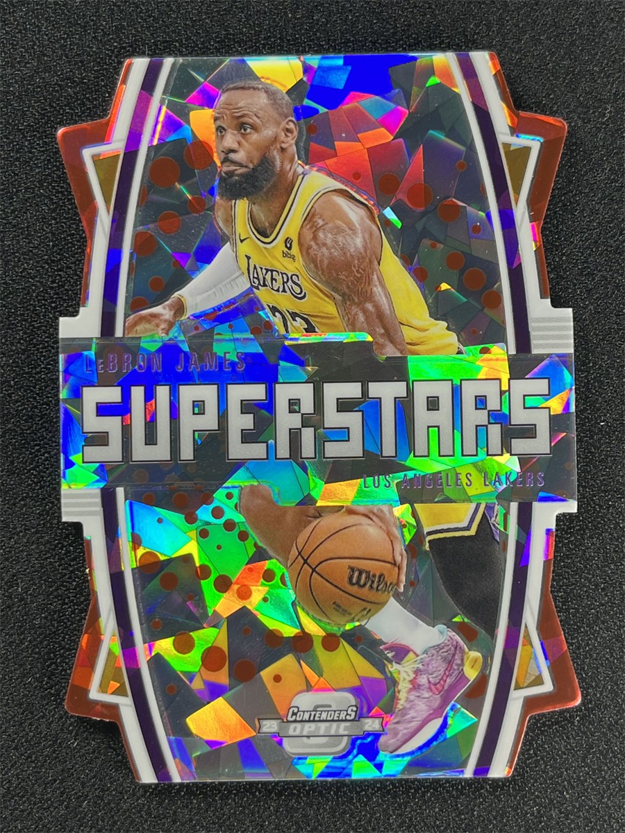 2023-24 Panini Contenders Optic LeBron James #7 Die Cut Red Ice Superstars /175