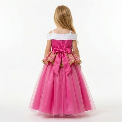pink princess dress Peach Costume Gown | Super Mario Girls Aurora Inspired Pink Princess