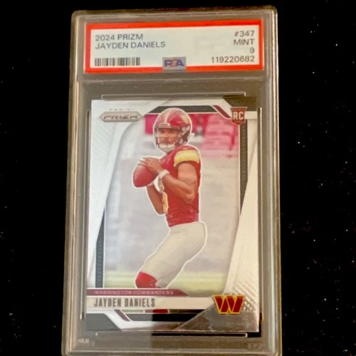 2024 Panini Prizm Jayden Daniels #347 PSA 9 Rookie Card Washington Commanders