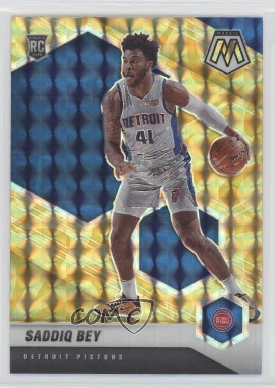 2020-21 Panini Mosaic Rookie Reactive Yellow Prizm Saddiq Bey #209 0ny1
