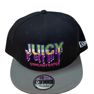New Era 9FIFTY Snapback Cap Black Gray Juicy Concentrates Embroidered Logo Men