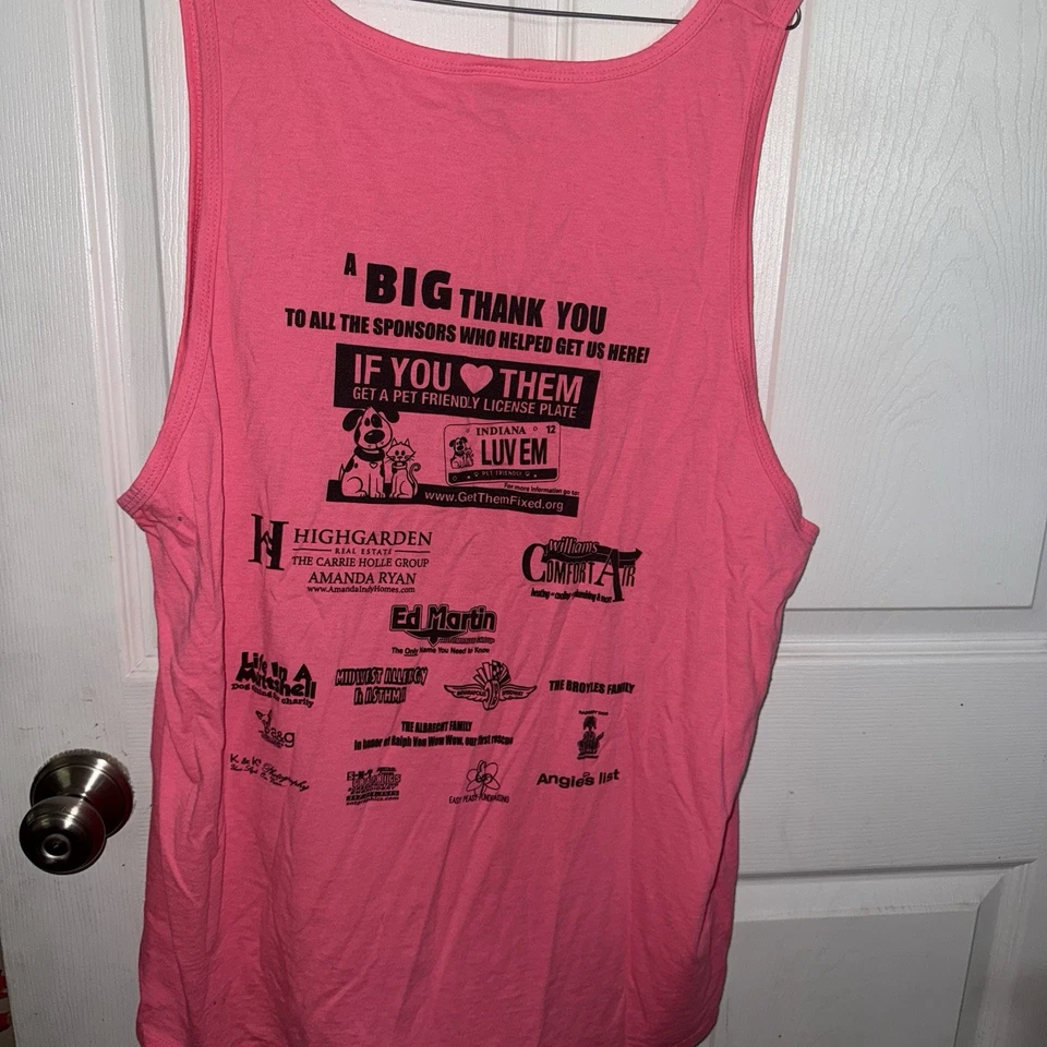 Camiseta sin mangas extra grande Helping Paws tema de rescate de animales Foto 4 de 4