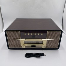 Crosley CR7016A-MA Rhapsody 7-in-1 Bluetooth Vinyl Record Player Mahogany - READ