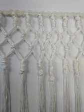 Perial Co white Chainette Knot Braided Fringe Trim Sold by the Yard 11 inch