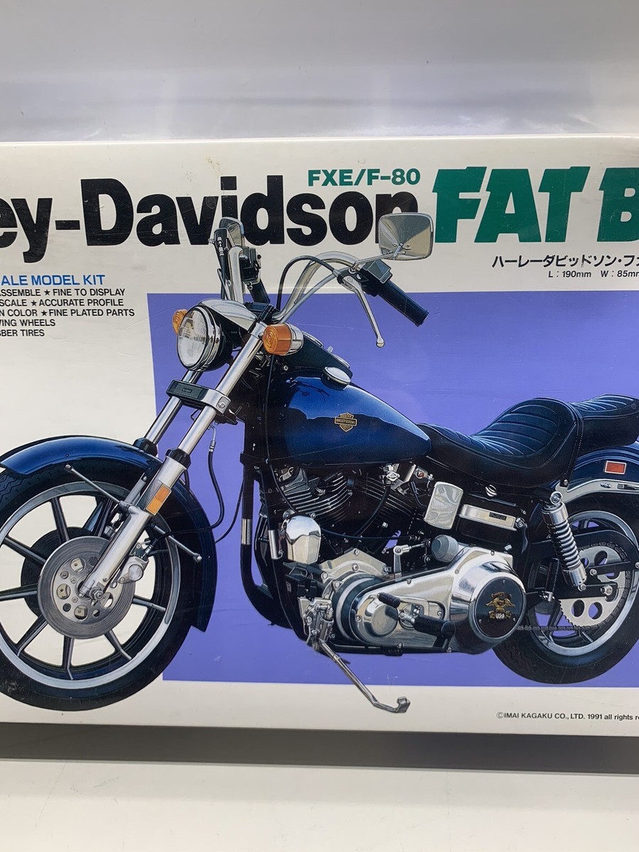 1991 Imai Harley Davidson Fat Bob 1/12 Scale Model Kit New