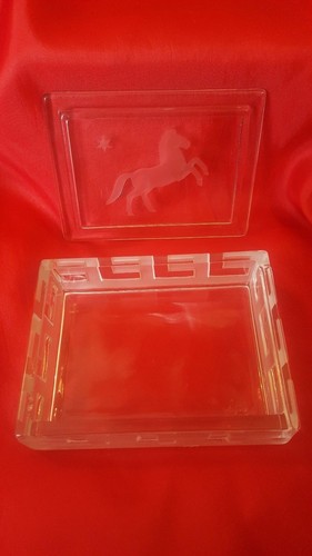 Cofanetto in vetro con cavallo - Foto 3 di 10