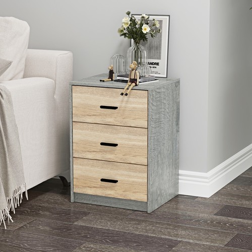 3 Drawer Wooden Bedroom Bedside Cabinet Furniture Storage Nightstand Side Table - Picture 121 of 130
