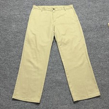 Genuine Dickies Mens Pants 38x32 Beige Flat Front Chino Straight Leg Mid Rise