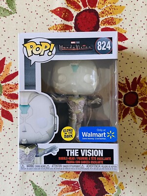 Funko Pop! The VISION #824 Glow in the Dark Marvel WandaVision WALMART Glow