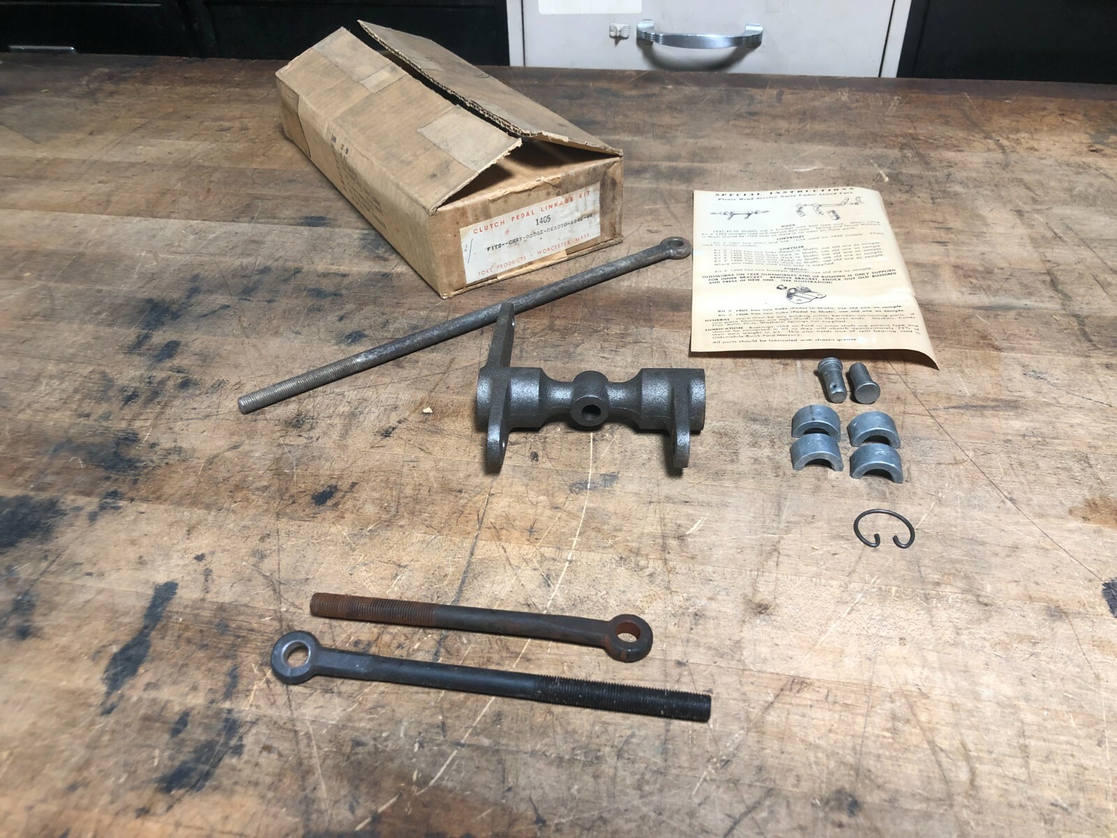 1942 1946 1947 1948 CHRYSLER DODGE DESOTO NOS CLUTCH PEDAL LINKAGE KIT 1405 eBay