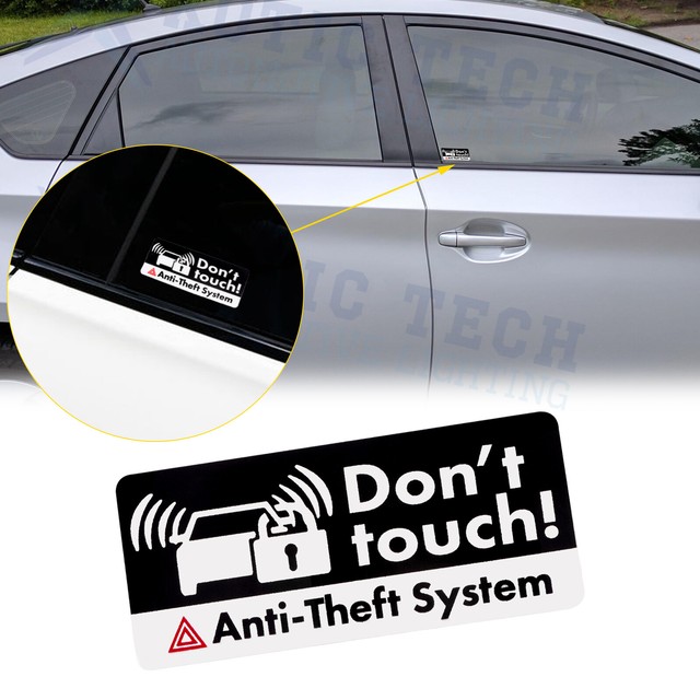 Don't Touch AntiTheft System Warning Logo Car Refective Vinyl Sticker