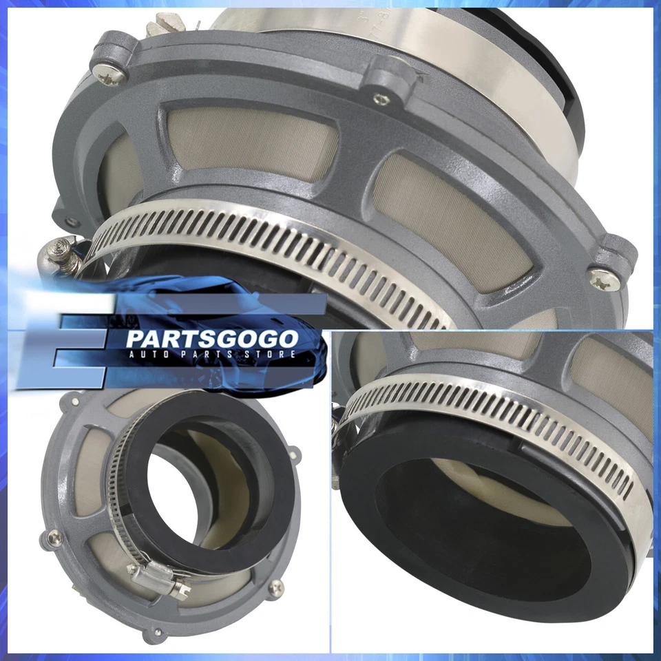 For Honda 2.5" JDM Cold Air/Short Ram Intake Bypass Valve Filter Gunmetal - Image 2 of 3