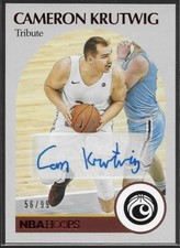 2021-22 Panini Chronicles Hoops Draft Picks Cameron Krutwig Red/99 Tribute Auto