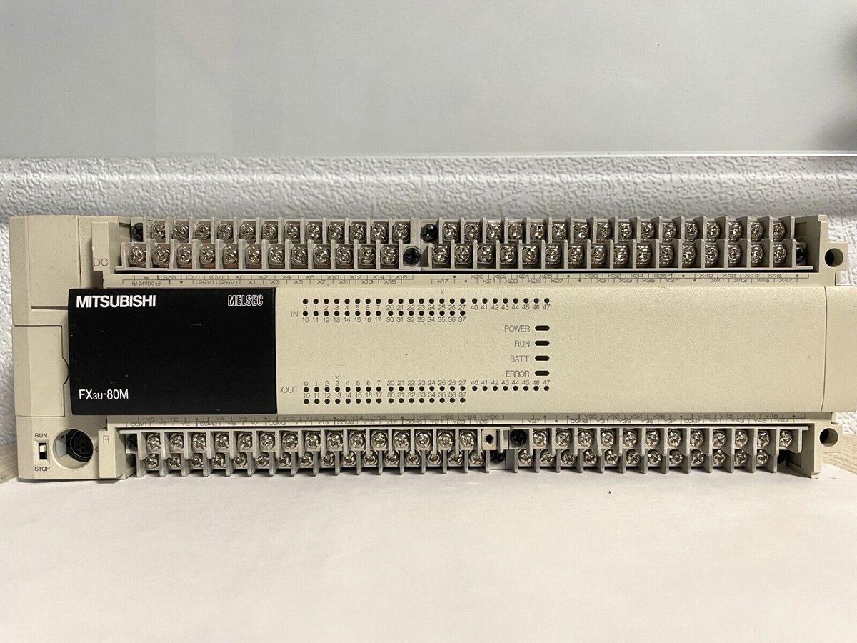 Mitsubishi PLC FX3U-80MR/DS Complete System | eBay