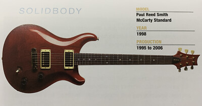 1998 Paul Reed Smith McCarty Standard Guitar Fridge Magnet 5.25''x2.75'' NEW